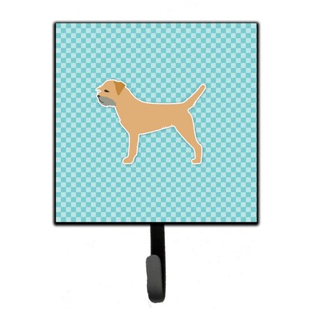 Carolines Treasures Border Terrier Checkerboard Blue Leash or Key Holder BB3689SH4